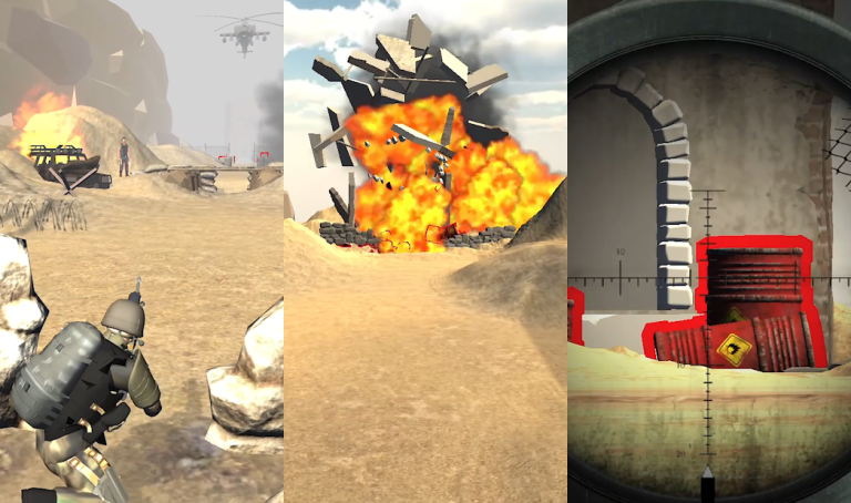 『Sniper Attack 3D: Shooting Games』エイムを合わせて銃をぶっぱなすシンプルなガンシューティング！