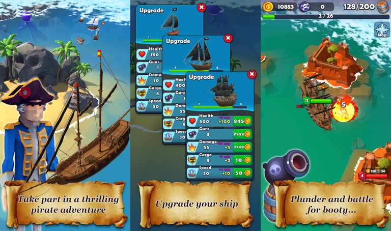 『Pirate Raid - Caribbean Battle』海賊になって広大な海を自由に大航海していこう！！