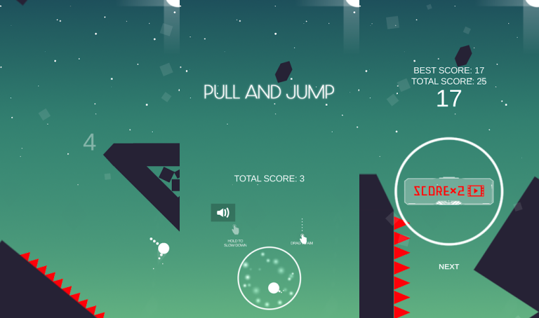 Pull and Jump、様々なパチンコ、パチスロが遊べるギャンブル系アプリゲーム！