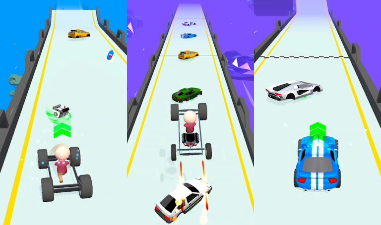 『Build Your Vehicle』オリジナルカーを組み立てながらゴールを目指すシンプルラン系ゲーム！！