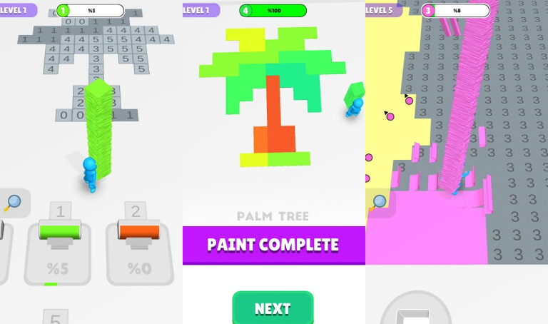 『Pixel Cover』自ら動かして塗り絵パズルをクリアしていく新感覚のシンプルパズルゲーム！！