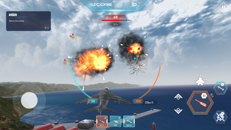 『エアバトルミッション』ハイクオリティで楽しめる戦闘機操縦シューティングゲーム！！