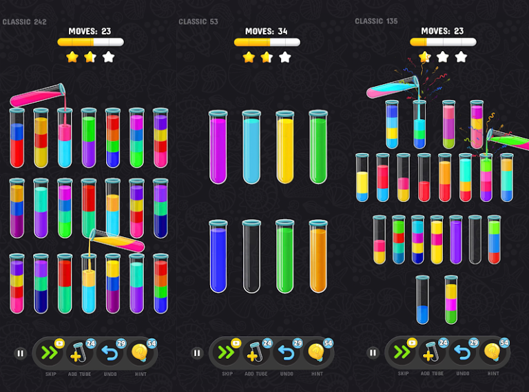 『Color Water Sort puzzle:色分けゲーム』脳トレ感覚で暇つぶし！！