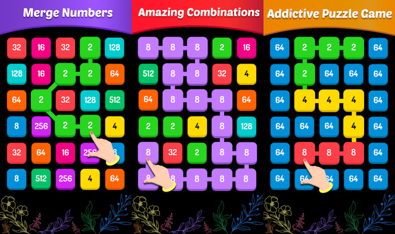 『2248: Number Puzzle Games 2048』数字をタップ＆スワイプして同じ数字を組み合わせ大きな数字を作っていこう！３桁＆４桁の数字をスワイプして組み合わせた時の爽快感がたまらない！