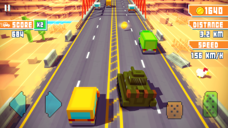 『Blocky Highway: Traffic Racing』ピクセルアートで楽しめるレースゲーム！！