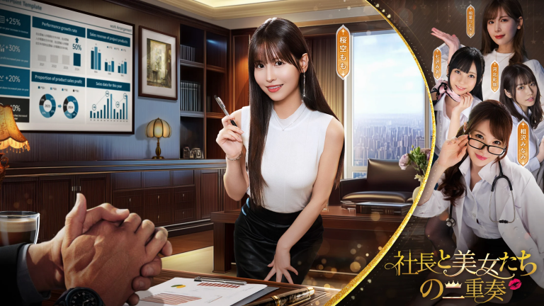 総勢52人のセクシー女優が登場する経営&恋愛シミュレーションゲーム..