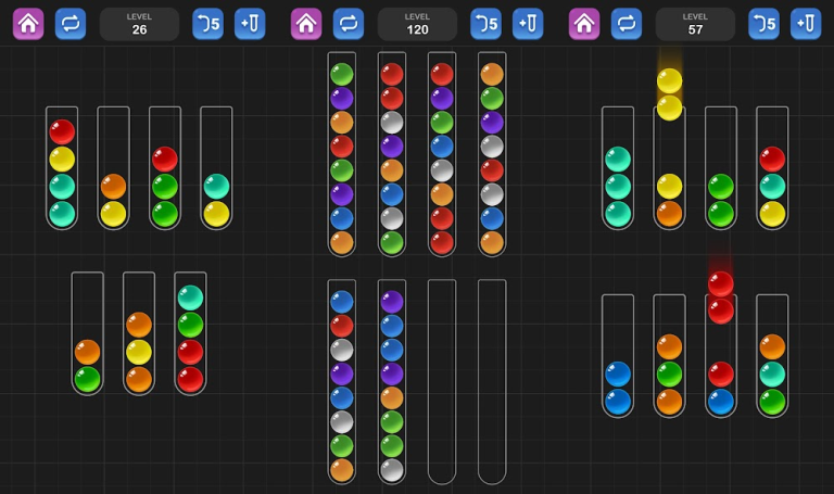 『ボール並べパズル: 色の並べ替え』色とりどりのボールを揃えて、あなたの脳に爽快な刺激を！