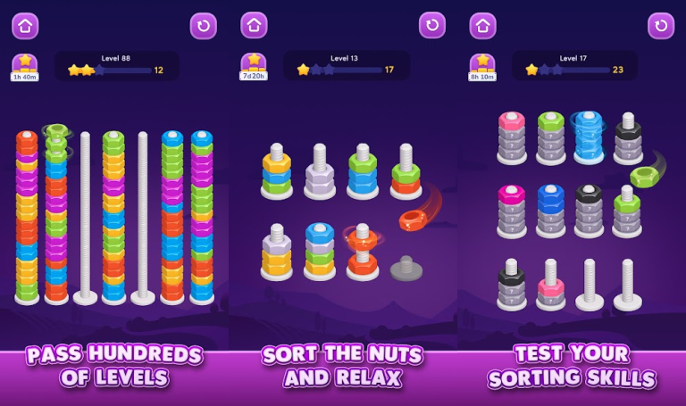 ナットとボルト — ソートパズルを含むパズルゲーム、あなた自身がマフィアのボスとなって自分だけのフ..