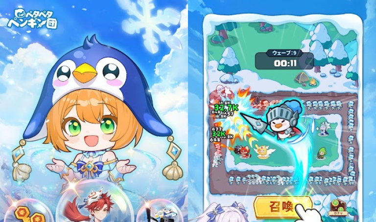 『ペタペタペンギン団』召喚と合成で進化せよ。氷原に響く、ペンギンの戦略大行進！