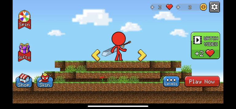 Red Stickman - Animation Parkour Fighter スクリーンショット