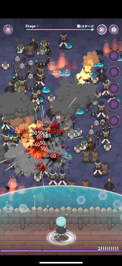 敵の大群を一掃する爽快ディフェンスバトル！