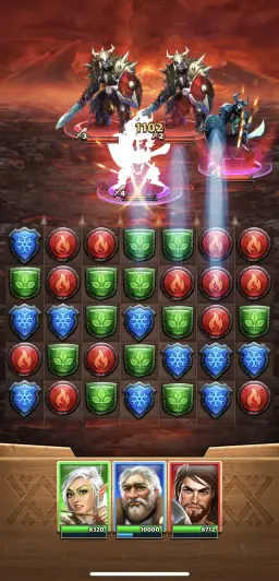 パズルのライン上にいる敵にダメージが入る！！