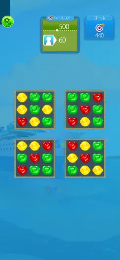 スライド操作のみで楽しめる簡単マッチ3パズル！！