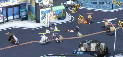 バトルはアクティブに動き回るミニキャラ達が大活躍！！
